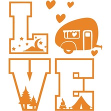 Love Sticker 17X17 cm Turuncu