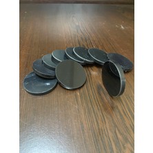 Pleksiaksesuar 20 Adet 42MMX42MM Parlak Siyah Pleksiyuvarlak