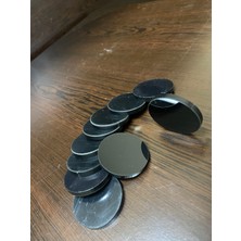 Pleksiaksesuar 20 Adet 42MMX42MM Parlak Siyah Pleksiyuvarlak