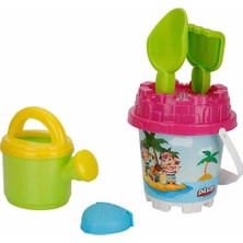 Mediterian Renkli Mini Yuvarlak Kova Takımı, Bahçe ve Dekor İçin Şık Set, 3+ Yaş