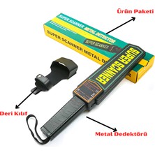 Süper Scanner Yüksek Metal Obje Hassasiyetli  Deri Kılıflı El Arama Dedektörüsüper Scanner Yüksek Metal Obje Hassasiyetli  Deri Kılıflı El Arama Dedektörü
