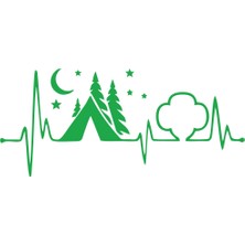 Ritim Kamp Karavan Sticker 17X17 cm Yeşil