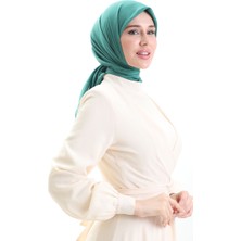 Sefa Merve Madame Mary Fransız Vual Eşarp 19098-10 Zümrüt Yeşili