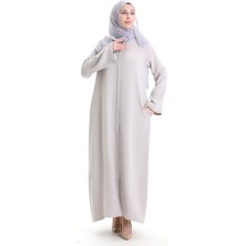 Sefa Merve Modal Kumaş Hürrem Kol Ferace 1904-04 Gri