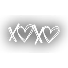 Xoxo Kalpli Sticker 17X17 cm Beyaz