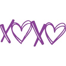 Xoxo Kalpli Sticker 17X17 cm Mor