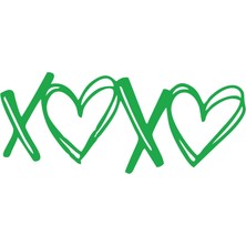 Xoxo Kalpli Sticker 17X17 cm Yeşil