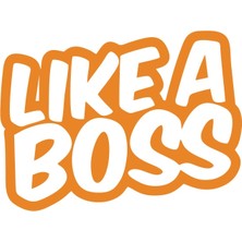 Like A Boss Sticker 17X17 cm Turuncu