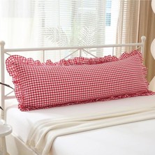 Hamile Yastık Kılıfı Pötikare, Uzun, Fırfırlı Yastık Kılıfı - Hamile Yastık Kılıfı 50 x 135 cm