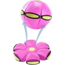 Sihirli Uçan Ufo Disk Top Açık Hava Bahçe Plaj Spor Oyuncakları Pembe