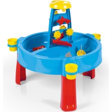 Renkli su ve kum aktivite masası, çocuklar için eğlenceli oyun alanı