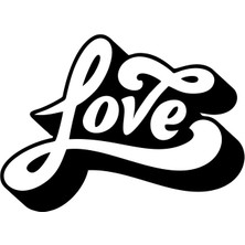 Love Sticker 17X17 cm Siyah