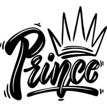 Prince Sticker 17X17 cm Siyah