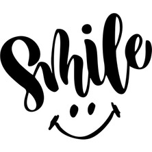Smile Sticker  17X17 cm Siyah