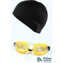 Renkli yüzme seti, gözlük, kulak tıkacı, bone, konforlu ve eğlenceli paket 2+ yaş