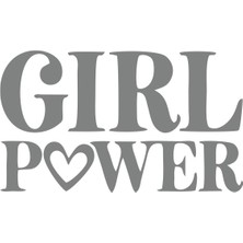 Girl Power Sticker 17X17 cm Gri