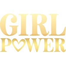 Girl Power Sticker 17X17 cm Gold