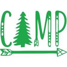 Camp Sticker 17X17 cm Yeşil