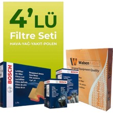 Bosch Citroen C2 1.4 Dizel Filtre Bakım Seti (2003-2010) 4 Lü