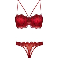 Destekli Dantelli Sütyen Takım