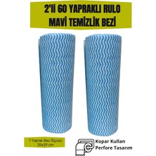 60 Yaprak Rulo Temizlik Bezi Mavi Renk