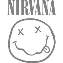 Nirvana Surat Sticker 17X17 cm Gri