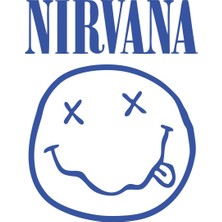 Nirvana Surat Sticker 17X17 cm Mavi