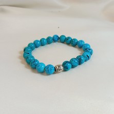 Crystal Atelier Sertifikalı Doğal Firuze Taşlı Bileklik, Turkuaz Doğal Taş Bileklik, Firuze Taşlı Bileklik, Doğal Taş Bileklik, Pozitif Enerji Bilekliği, Şans Bilekliği, El Yapımı Firuze Bileklik