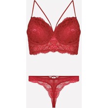 Desteksiz Dantelli Sütyen Takım