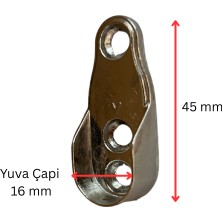 2 Adet Krom Oval Boru Askı Flanşı – Gardırop ve Dolap Içi Askılık Boru Aparatı – Mobilya Montaj Uyumlu Metal Destek Ayağı