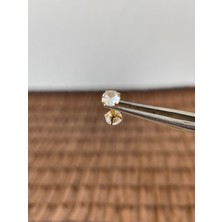 Aida Jewelss 316 L Cerrahi Çelik Çift Taraflı Zirkon Taşlı Dudak Helix Tragus Kıkırdak Piercingi