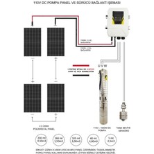 455 Watt Ht Panel ve Hegel 110 Volt Dc Dalgıç Pompa Paketi V2