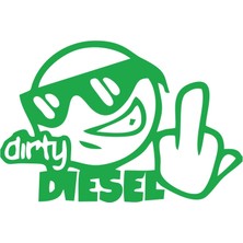 Dirty Diesel Sitcker 17X17 cm Yeşil