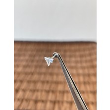 Aida Jewelss 316 L Cerrahi Çelik Üçken Zirkon Taşlı Dudak Helix Kıkırdak Tragus Piercingi