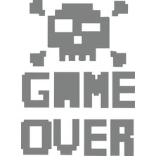 Game Over Sticker 17X17 cm Gri