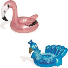 Bestway Renkli flamingo bardaklık, şık ve kullanışlı mutfak aksesuarı, bej renk, 3-4 yaş uygun