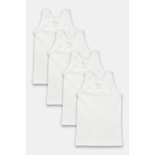 Erkek Çocuk Organik Pamuk Ribana Atlet 6'lı Paket