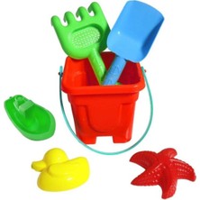 UltraNova Renkli Kova, Kürek, Tırmık ve Tekne Oyun Seti, Kırmızı, 3+ Yaş