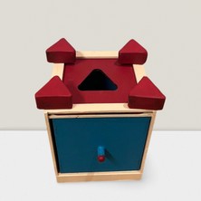 Montessori Eğitici Ahşap Oyuncak, Geometrik Şekiller Içeren Karar Kutusu