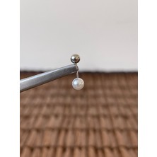 316 L Cerrahi Çelik Şık 8 mm Incili Kıkırdak Helix Tragus Piercingi