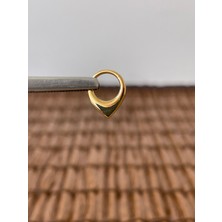 316 L Cerrahi Çelik Şık V Model 8 mm x 1.2mm Altın Kilitli Halka Piercing