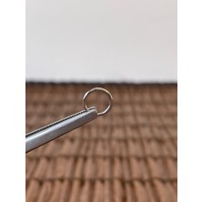 316 L Cerrahi Çelik Şık Kesme Baklava 8 mm x 1.2mm Gümüş Kilitli Halka Piercing