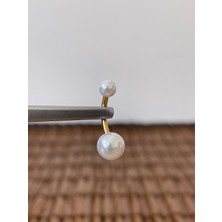 316 L Cerrahi Çelik Şık 10 mm Incili Göbek Piercingi Inci Piercing
