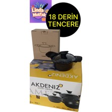 7 Parça Bakalit Kulplu Cam Kapaklı Döküm Tencere Seti