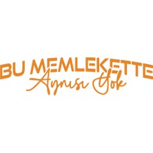 Bu Memlekette Aynısından Yok Sticker 17X17 cm Turuncu
