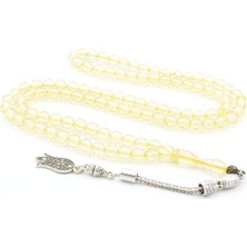 Küre Kesim 99 Luk Şeffaf Sarı Beyrut Kehribar Tesbih