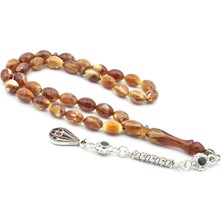 Beyzi Kesim Günlük Boy Kahverengi Beyaz Beyrut Kehribar Tesbih