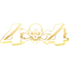 4x4 Kurukafa Sticker 17X17 cm Gold