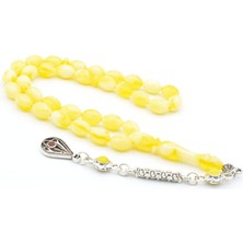 Beyzi Kesim Günlük Boy Sarı Beyaz Beyrut Kehribar Tesbih