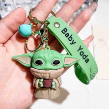 Baby Yoda Anahtarlık Bebek Grogu Figür Maskot The Mandolin Yıldız Savaşları Simego Temalı Sevimli Aksesuar Çanta ve Araba Süsü Hediyelik
